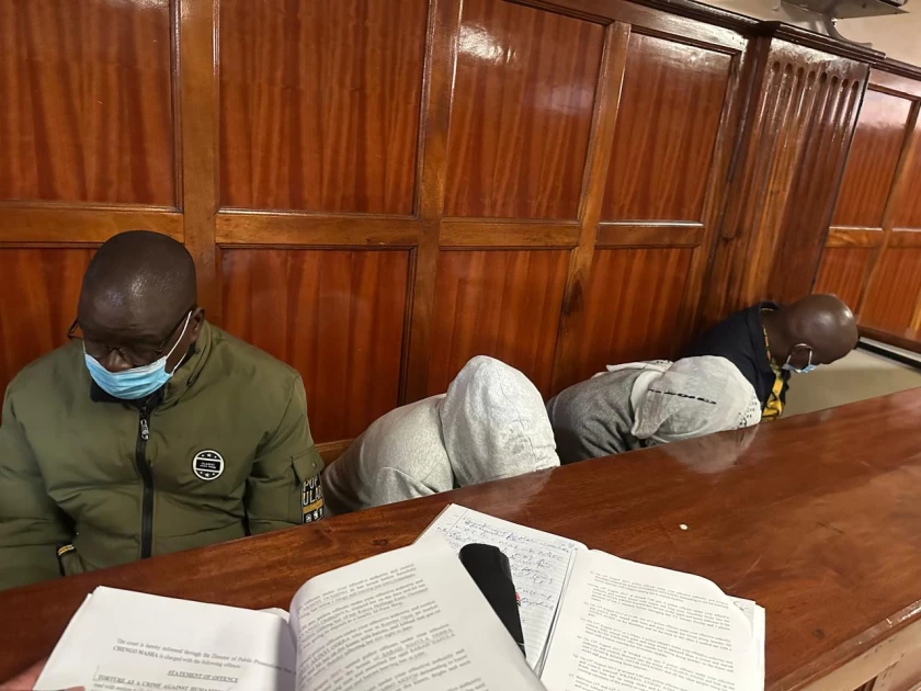 Suspects in Baby Pendo murder case appear in court.