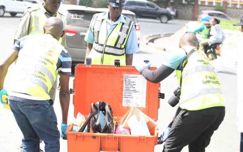 Homicide detectives lead investigations into the killing of Kasipul MP Ong'ondo Were on Ngong Road. [Jonah Onyango, Standard]
