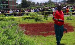 police at the site of a suspected mass grave in kericho
