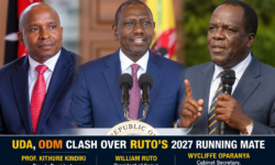 President William Ruto standing with Deputy President Kithure Kindiki from the official government photo