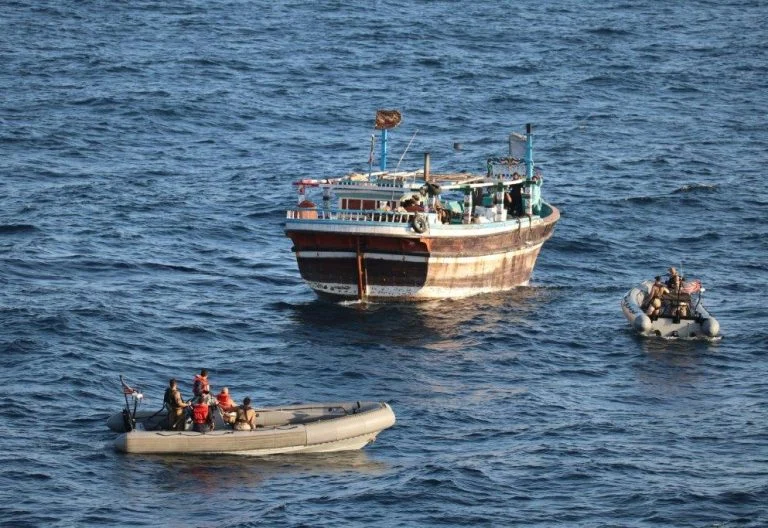 USS Nitze conducts a maritime operation in the Gulf of Aden. PHOTO/@USNavy/X
